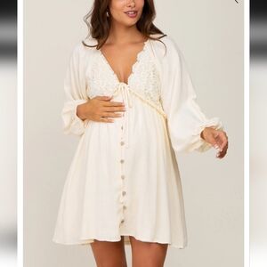 NWT Pinkblush Lace Front Mini Maternity Dress